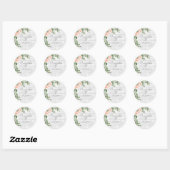 Rond Pinceau de bois rustique blanc Sticker (Feuille)