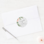 Rond Pinceau de bois rustique blanc Sticker (Enveloppe)