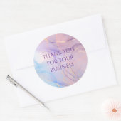 Rond Pink & Blue Gold Glitter Marble Sticker Sheet (Enveloppe)