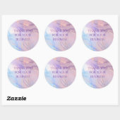 Rond Pink & Blue Gold Glitter Marble Sticker Sheet (Feuille)