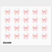 Rond Pink Bow Aesthetic Sticker (Feuille)