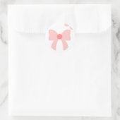 Rond Pink Bow Aesthetic Sticker (Sac)