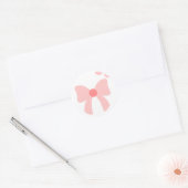 Rond Pink Bow Aesthetic Sticker (Enveloppe)
