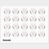 Rond Pink Bow It's Cold Outside Baby Shower Sticker (Feuille)