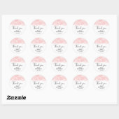 Rond Pink Lace Bridal Shower Classic Round Sticker (Feuille)