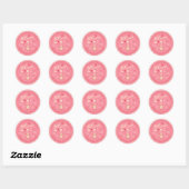 Rond Pink Love Potion Mariage Favor Sticker (Feuille)