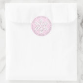 Rond Pink Snowflake Joyeux Sticker de Noël (Sac)
