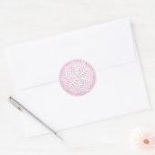 Rond Pink Snowflake Joyeux Sticker de Noël (Enveloppe)