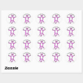 Rond Pinky Chat "Je T'Aime Tant" Sticker (Feuille)