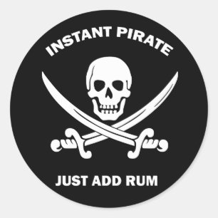 Rond Pirate inerte Ajouter Sticker noir rhum