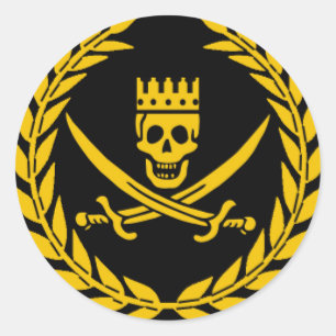 Rond Pirate Victory Sticker - pack de 20