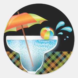 Rond Piscine de style adulte Sticker Cocktail d'été