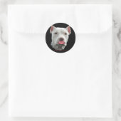Rond Pit Bull avec Sticker en bâton (Sac)