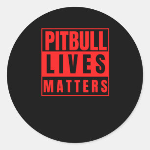 Rond Pitbull Lives - Sticker Amoureux des chiens Pitbul