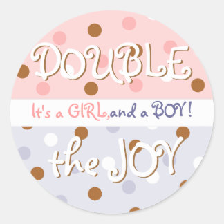 Rond Pixie Polka Dot Twin Baby Sticker