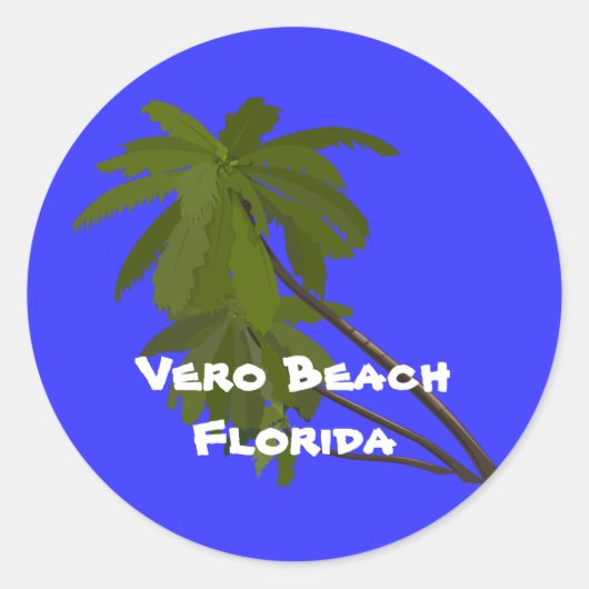 Rond Plage de Vero, Floride, Sticker de palmiers (Devant)
