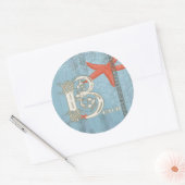 Rond PLAGE - Sticker (Enveloppe)