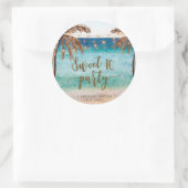 Rond plage tropical doux 16 faveurs sticker (Sac)