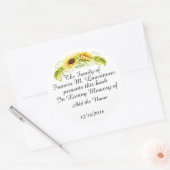 Rond Plaque de livre en Memoriam Sticker (Enveloppe)