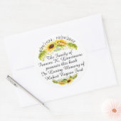 Rond Plaque de livre en Memoriam Sticker (Enveloppe)