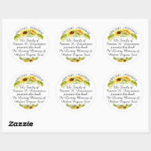 Rond Plaque de livre en Memoriam Sticker (Feuille)
