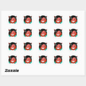 Rond : Playful Devil Emoji Sticker (Feuille)