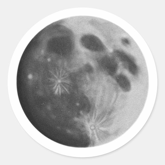 Rond Pleine lune Gris Graphisme Art classique Sticker r (Devant)