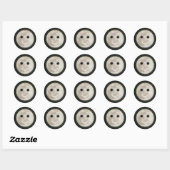 Rond Pleine lune Happy Face Sticker (Feuille)