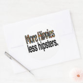 Rond Plus d'hippies Moins d'hipsters Sticker (Enveloppe)