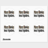 Rond Plus d'hippies Moins d'hipsters Sticker (Feuille)