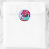 Rond Poinsettia Sticker (Sac)