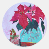 Rond Poinsettia Sticker (Devant)