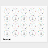 Rond Points modernes Sticker personnalisables (Feuille)