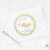 Rond Pois dans un pod bébé fille Douche Sticker vert (Enveloppe)