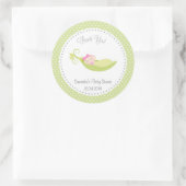 Rond Pois dans un pod bébé fille Douche Sticker vert (Sac)
