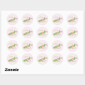 Rond Pois de Whimsical dans un Sticker de Baby shower d (Feuille)