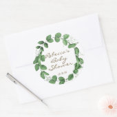 Rond pois doux baby shower sticker pois dans un gousse (Enveloppe)