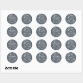 Rond Police de script Nouveau Sticker de faveur Mr et M (Feuille)