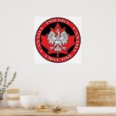 Rond Polska Canada Leaf Poster (Keuken)