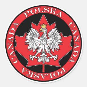 Rond Polska Canada Leaf Ronde Sticker