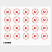 Rond Pomme Bushel of Fun Sticker - Personnalisable (Feuille)