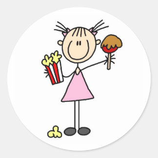 Rond Pomme Popcorn Et Caramel Au Sticker Fair