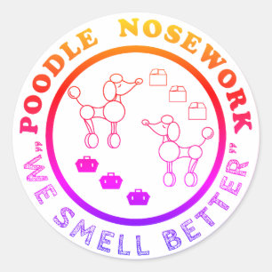 Rond Poodle Nosework - Nous Sentons Mieux Sticker