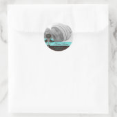 Rond Pops de gâteau Baby Boy Sticker Blue Brown Candy (Sac)