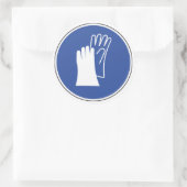 Rond Porter Gants de protection Sticker de sécurité (Sac)