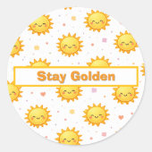 Rond Positive Quote Sticker | Bright Colorful Design (Devant)