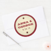 Rond Poster rustique : Chocolat Sticker Bourgogne (Enveloppe)