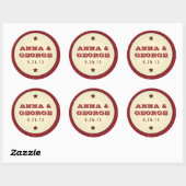 Rond Poster rustique : Chocolat Sticker Bourgogne (Feuille)