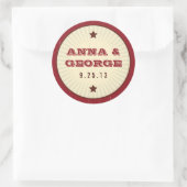 Rond Poster rustique : Chocolat Sticker Bourgogne (Sac)