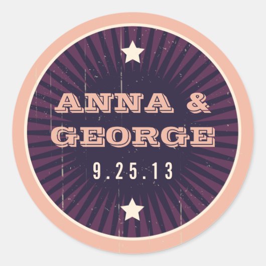 Rond Poster rustique : Sticker Eggplant Dream (Devant)